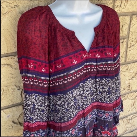 Beach Lunch lounge Tunic Top Light Thin Boho Small loose fit - Picture 3 of 10